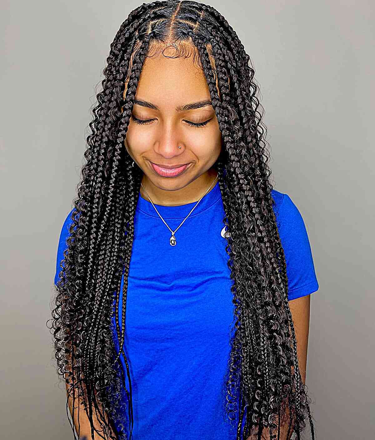 With the length of the waist and there is no replacement of braids