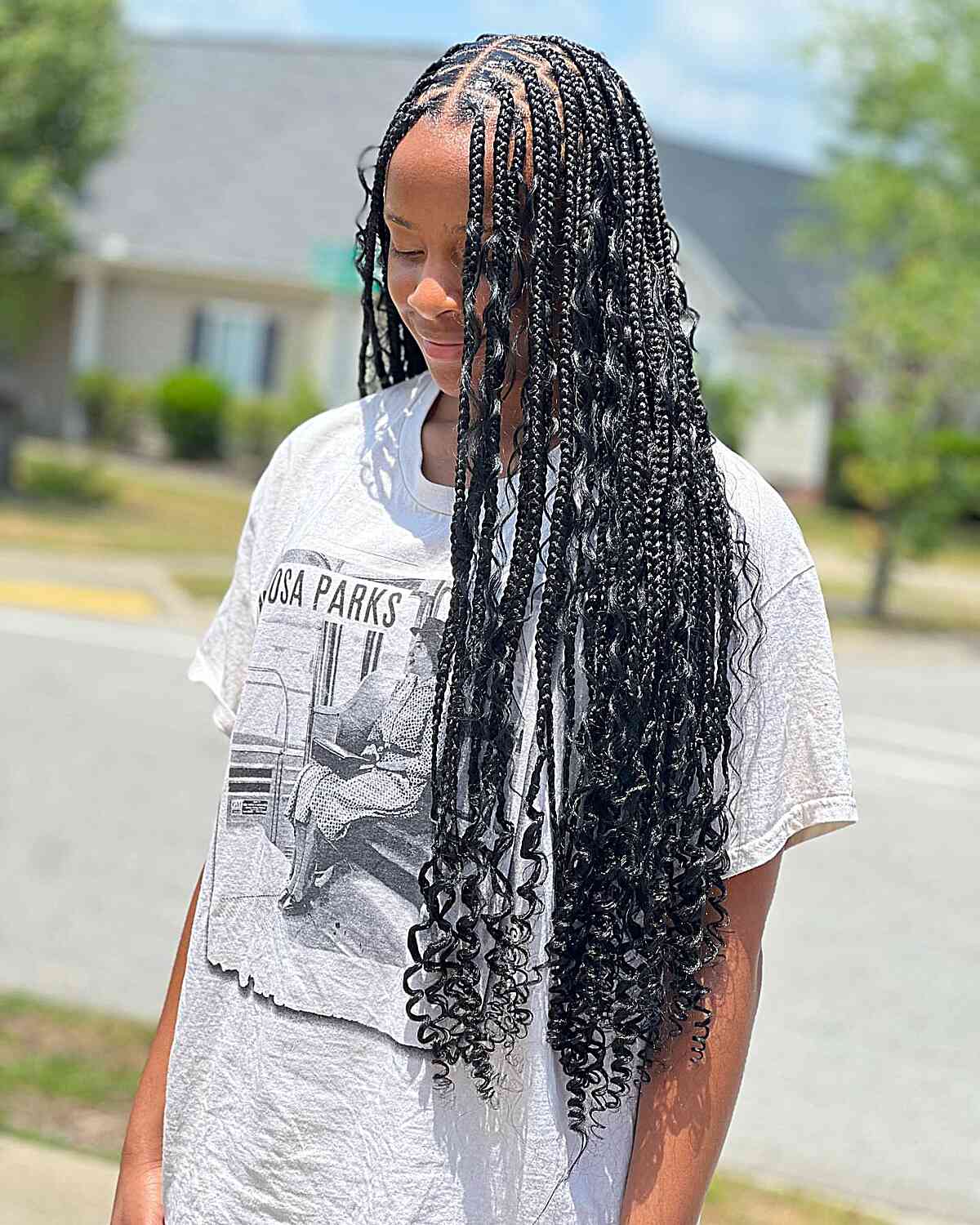 Boho Box Longs Londless braids with spring shifts