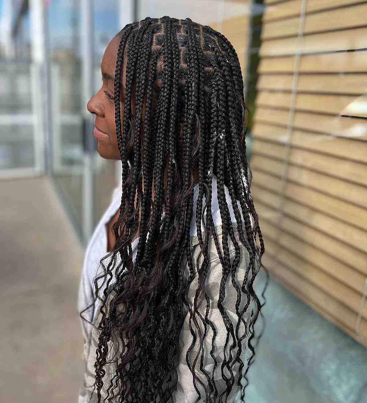 Boho braids are gods with wavy ends