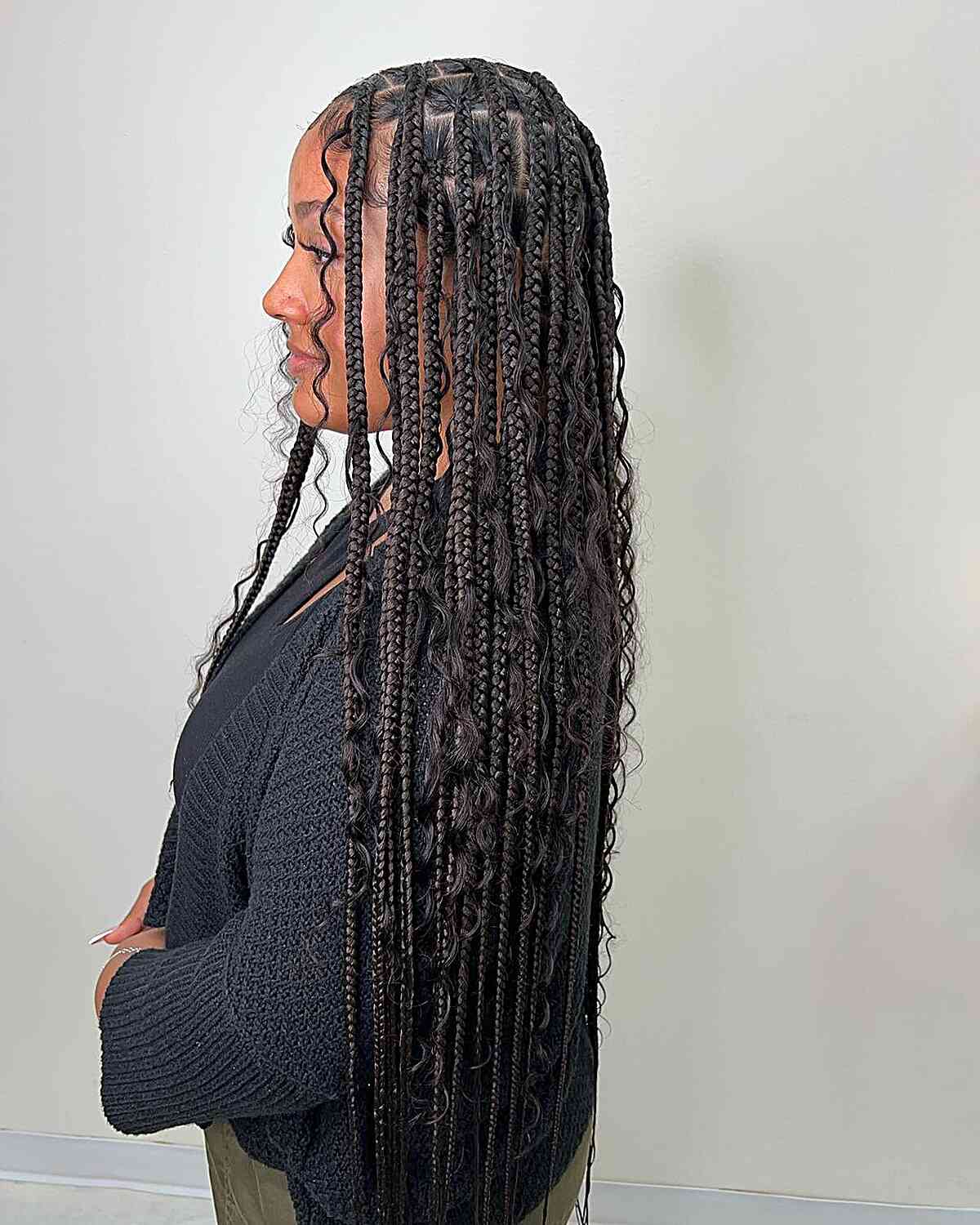 Bohemian hair along the hair hook without knots
