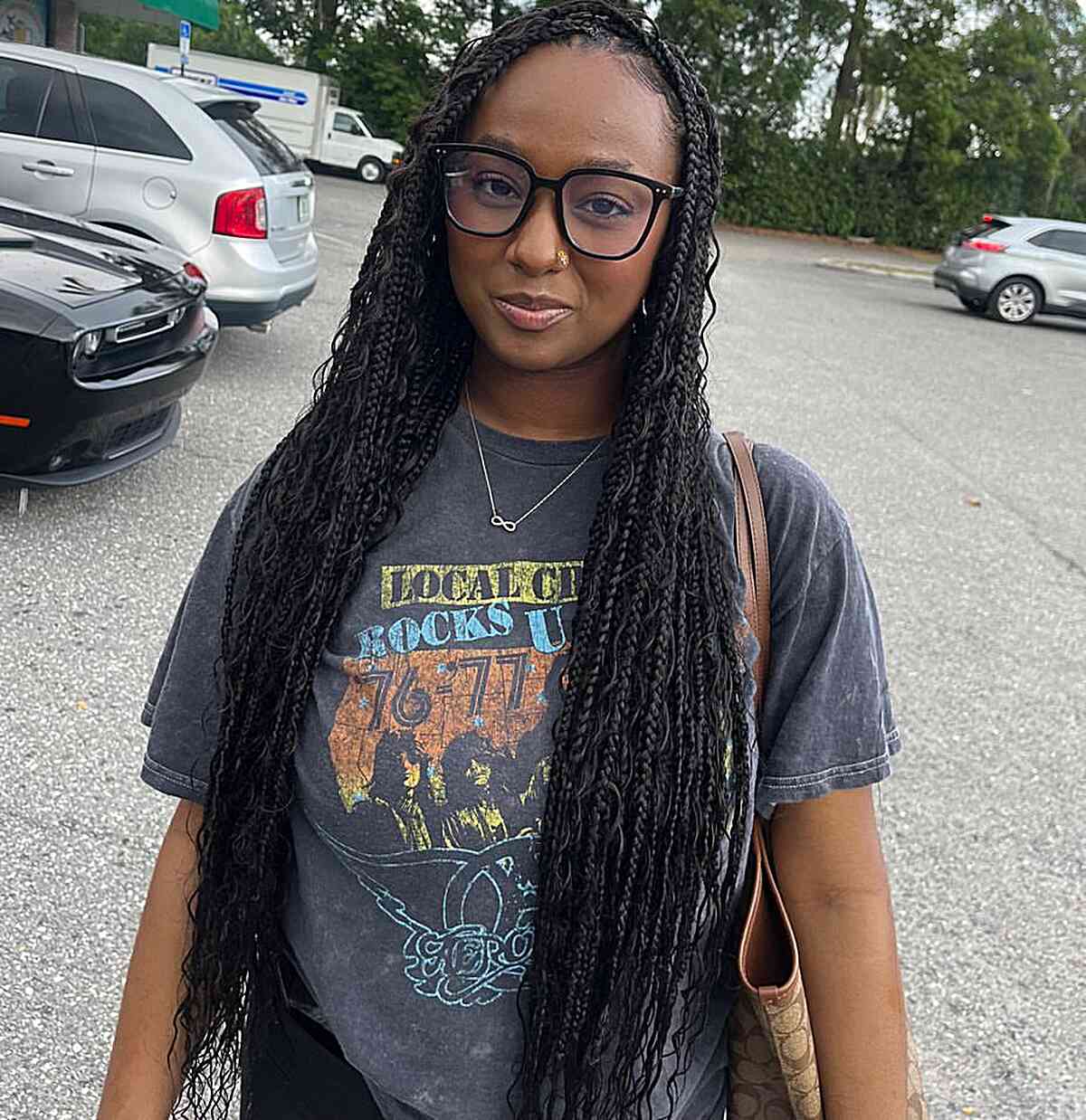 Very long braids of crochet Boho without knot