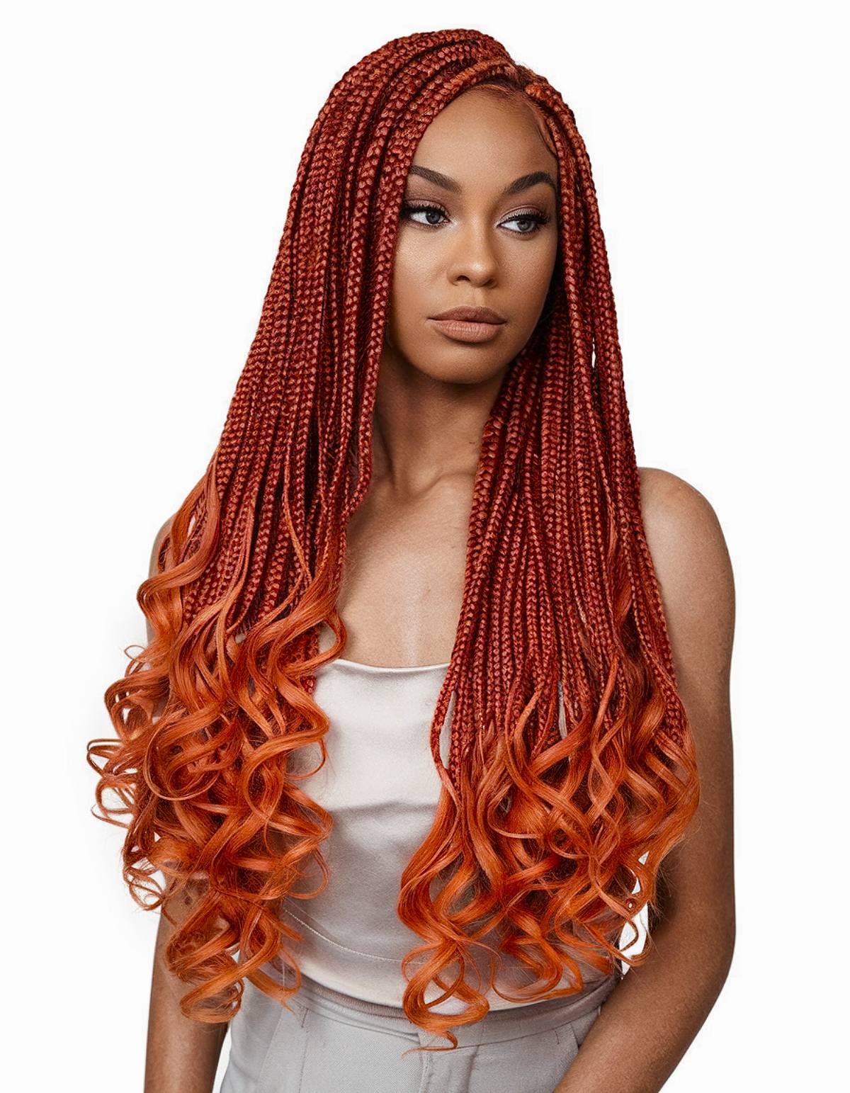 Live red boxes with French curls