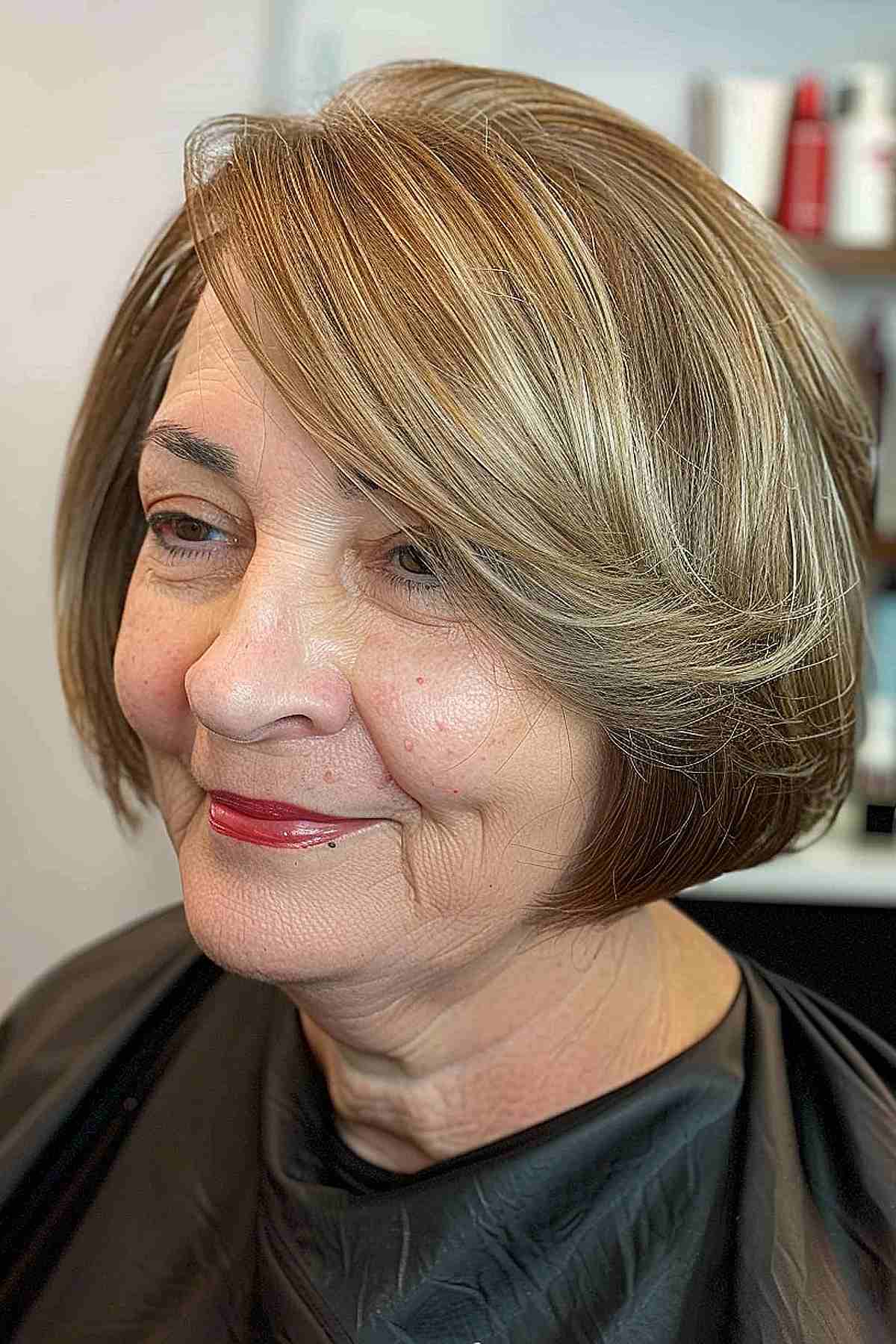 Rounded Bob for Women 60 and Up