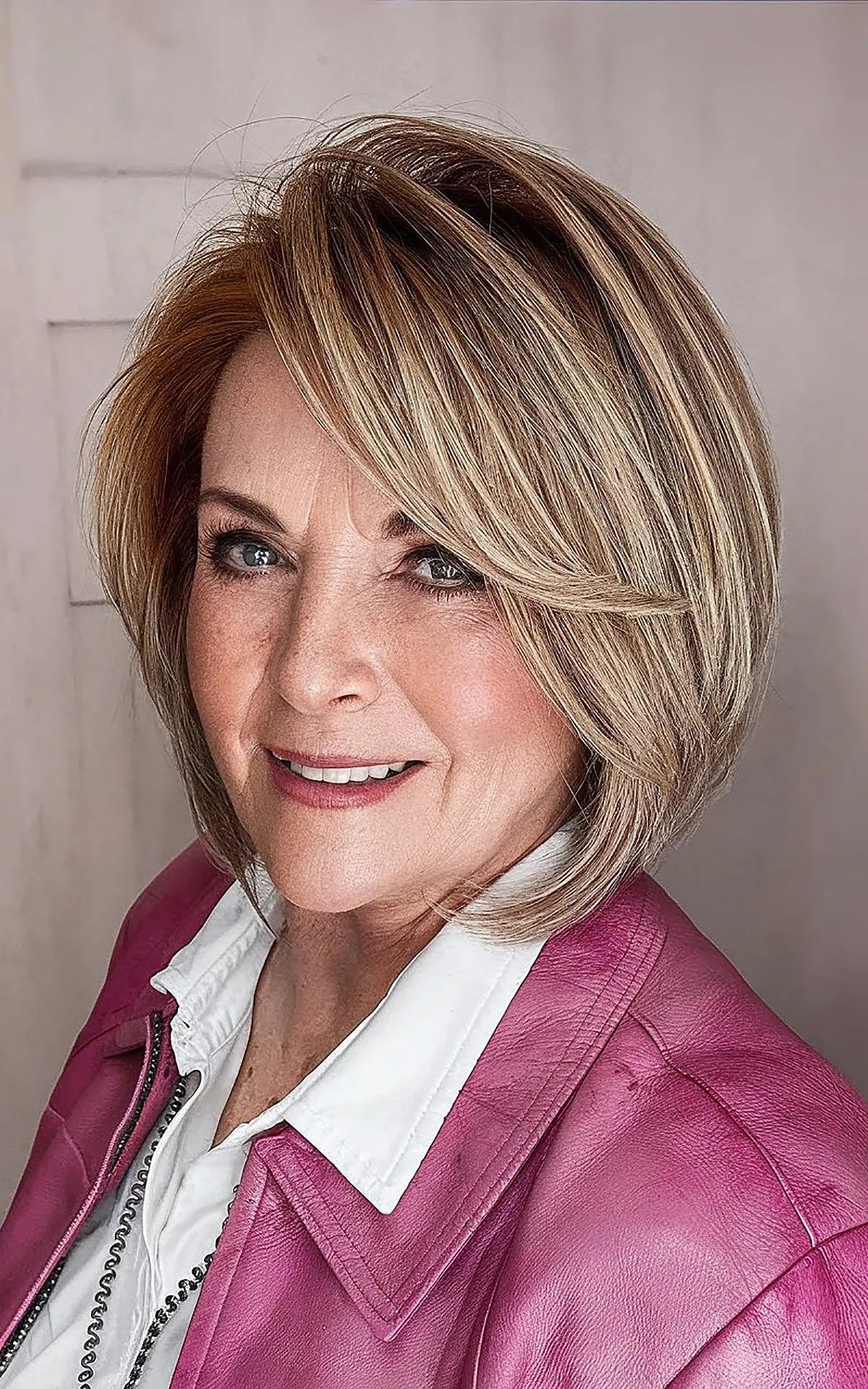 Voluminous Bob for Thinning Hair for Women in Their 60s