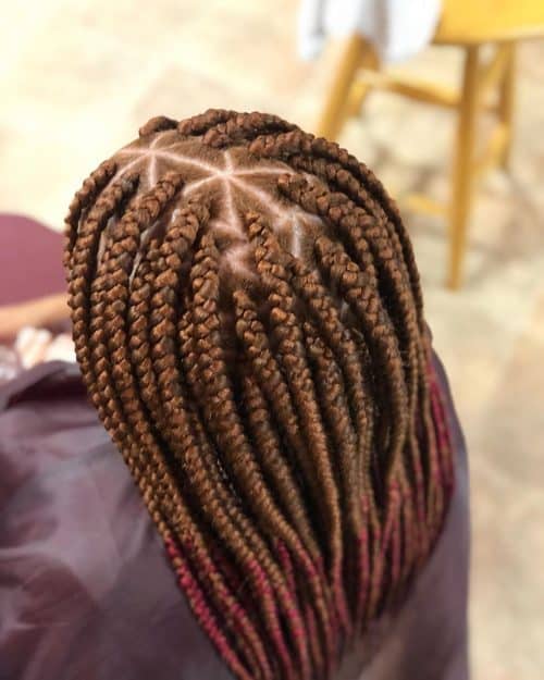Blonde honey triangle braids box