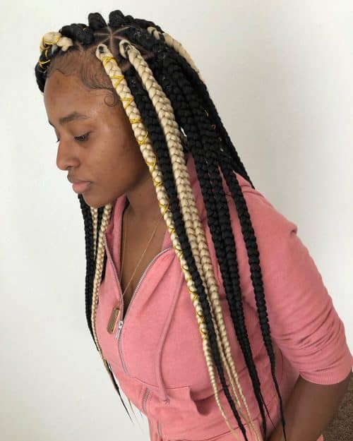 Triangle of the goddess square braids