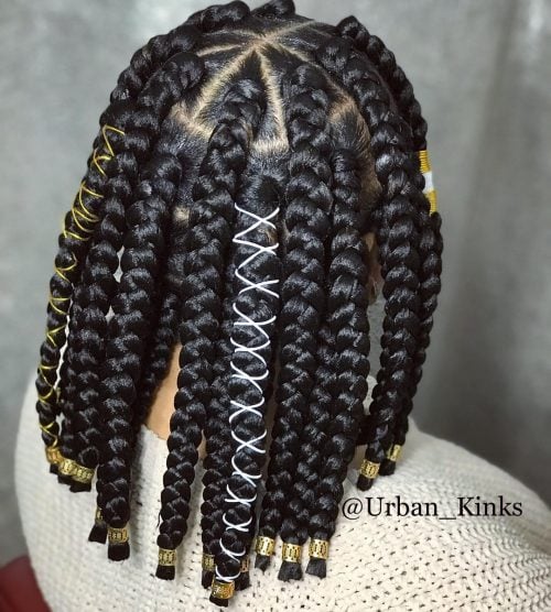 Jumbo triangle braids