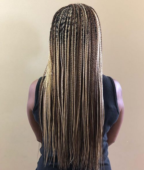 Casual micro mini braids