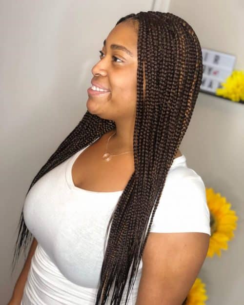 Colorful straight micro braids