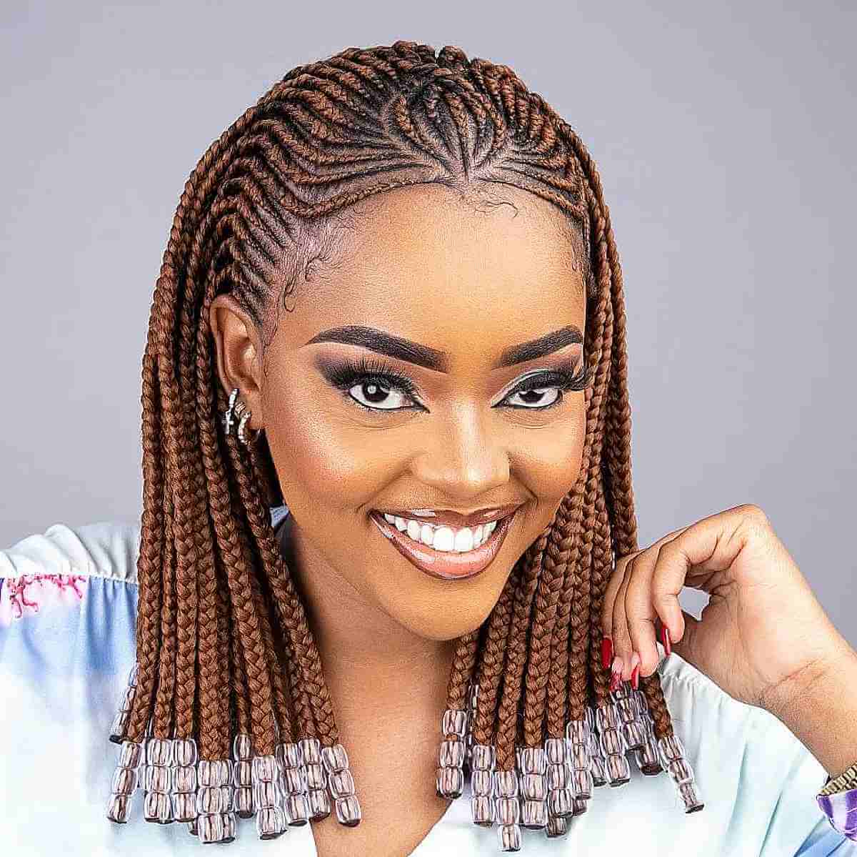 Ghana braids are light structure with grains