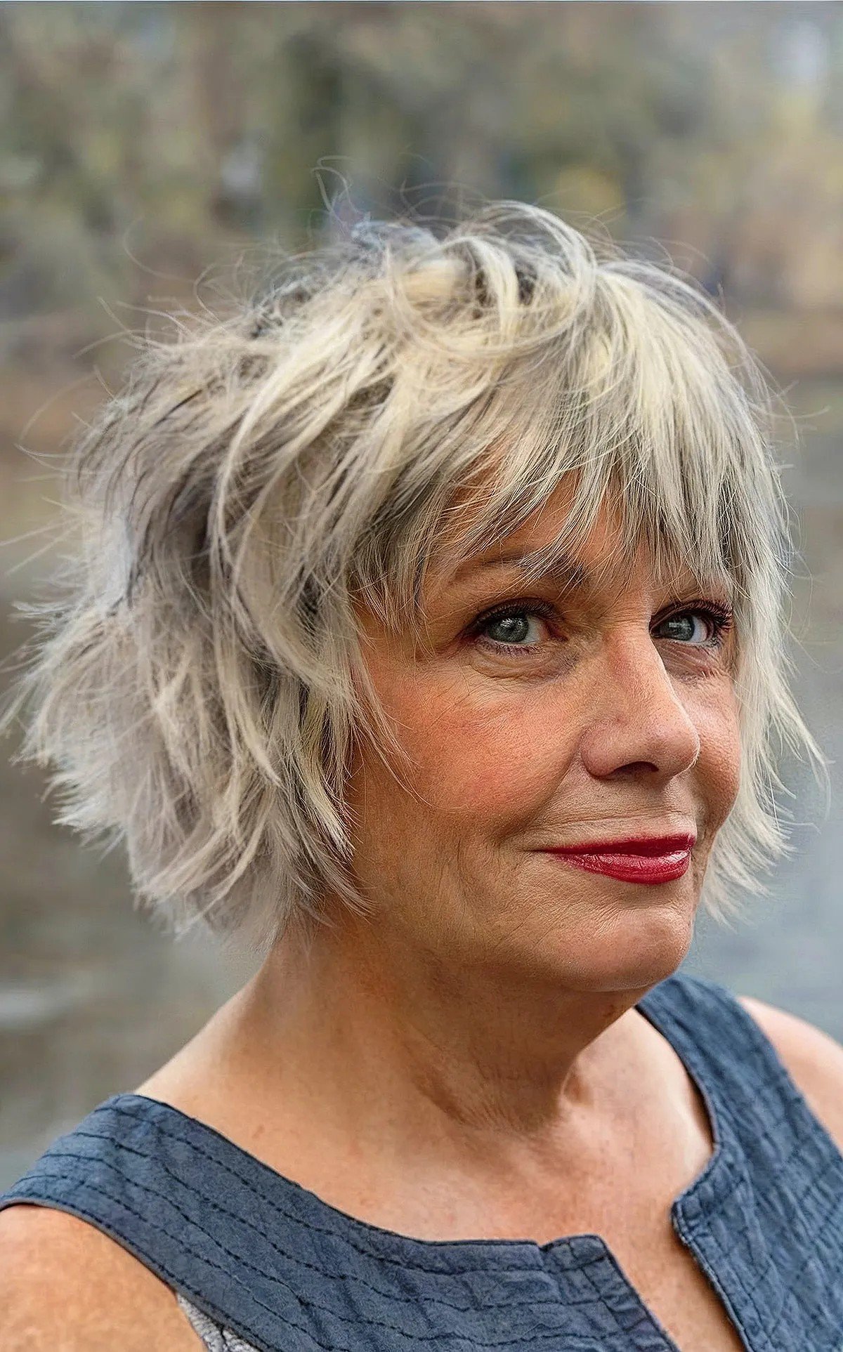 Shaggy Bob with Feathered Bangs