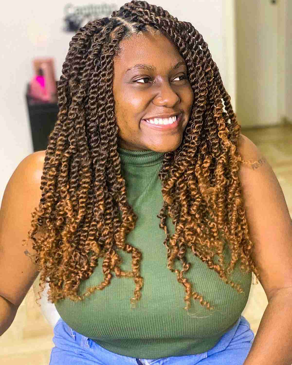 Layered Twists with Ombre