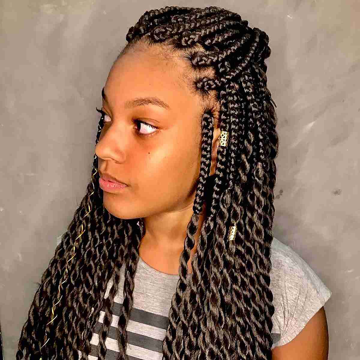 Half Up Braids and Twists