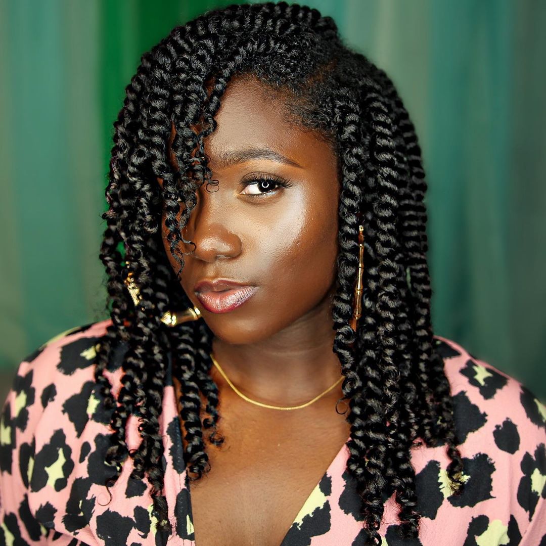 elegant afro twist braids