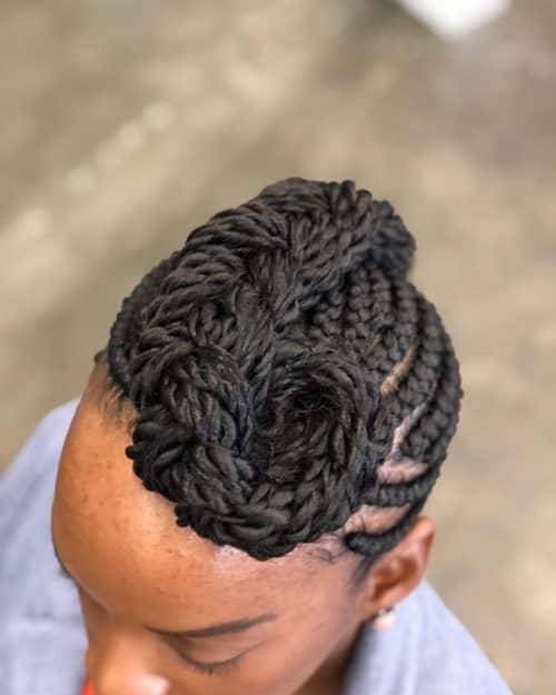 romantic braided twist updo