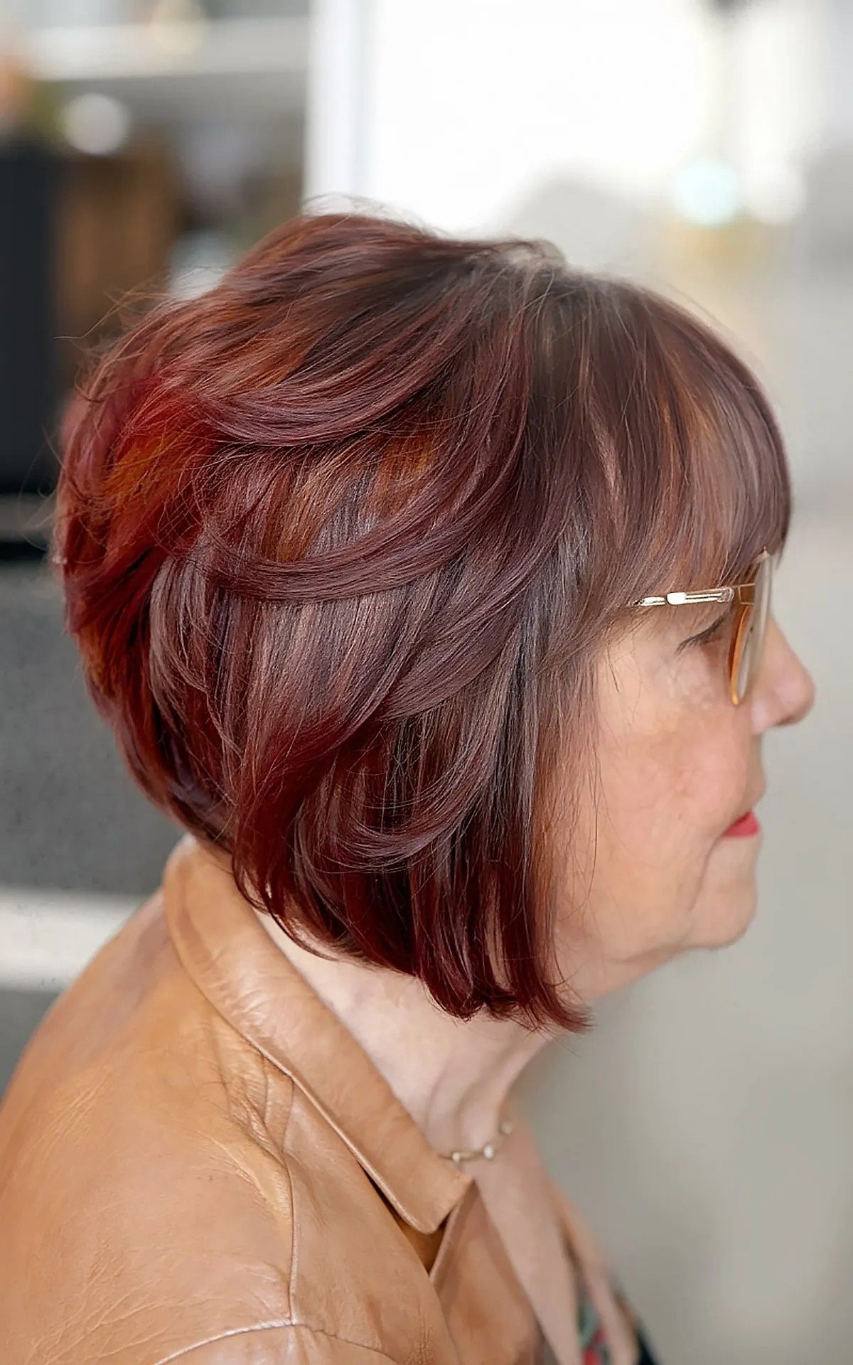 Bob with Blended Layering for Women Over 60