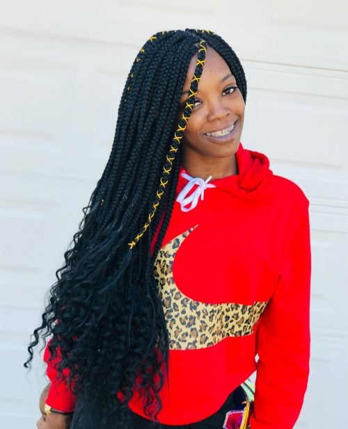 Nice crochet braids with loose curls