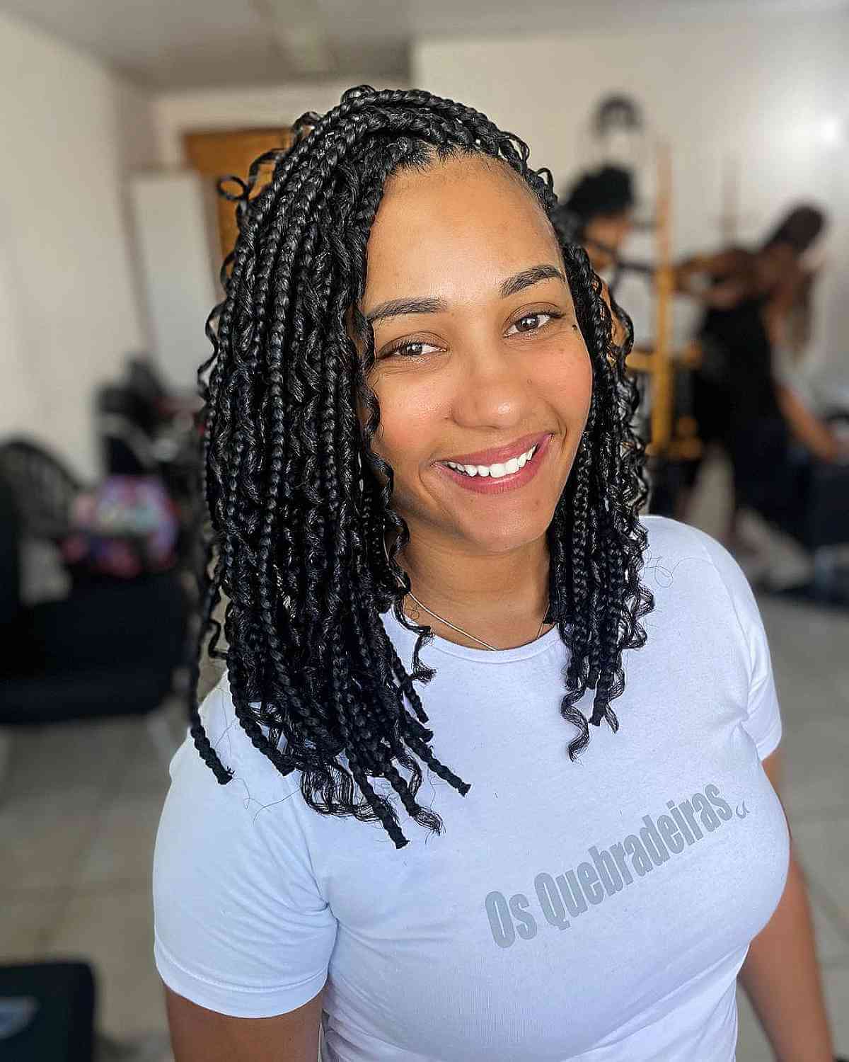 Long bob braids for black women