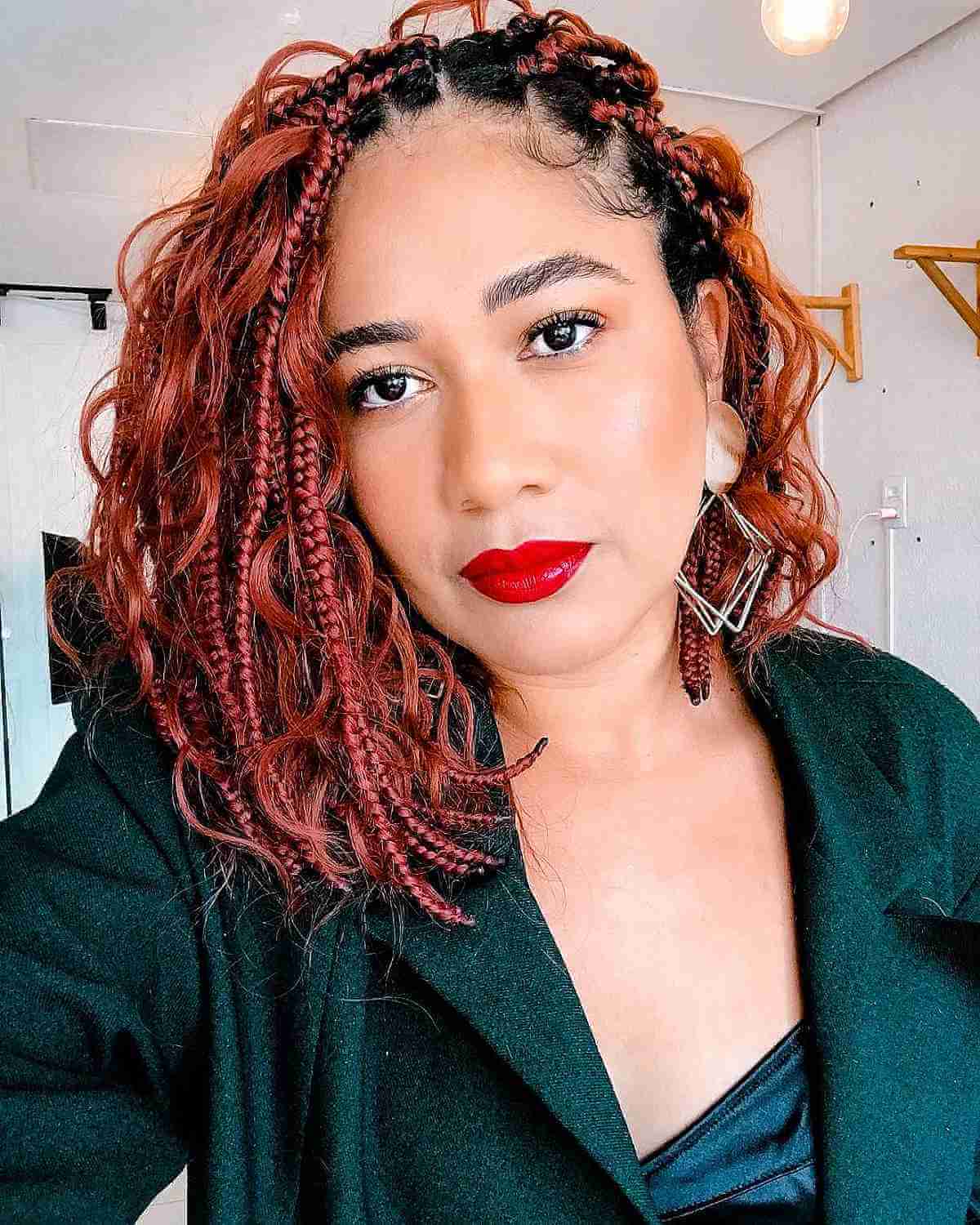 Live red bracelets for medium -length hair
