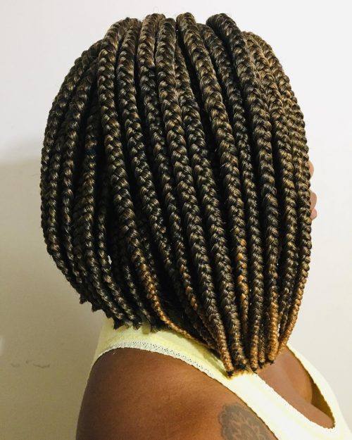 Medium length jumbo braids