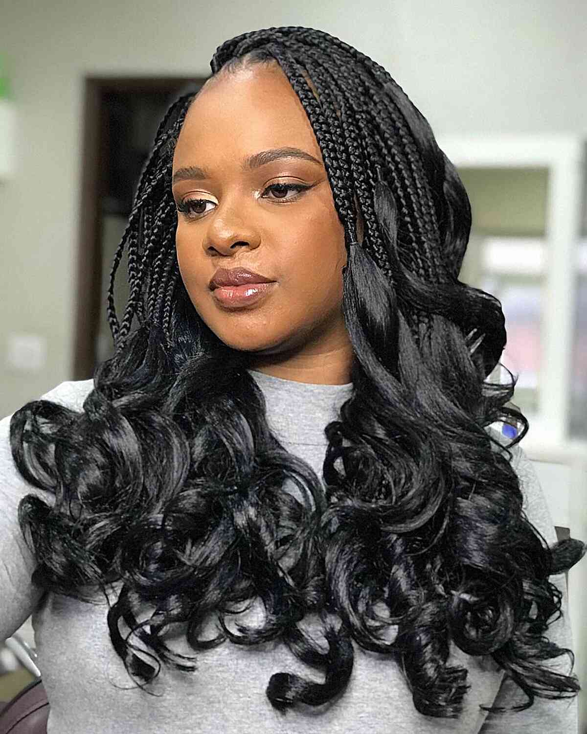 Knotless French Box Braids for Black Women