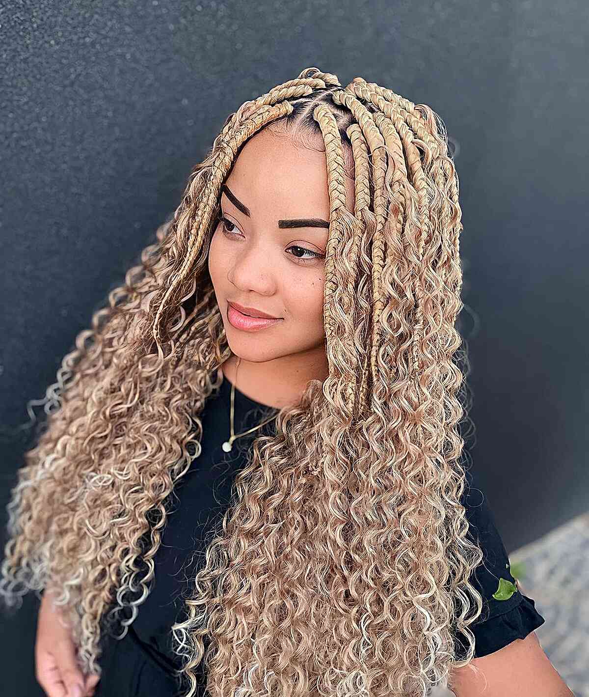 Dark Blonde Goddess Braids Tresses for long hair