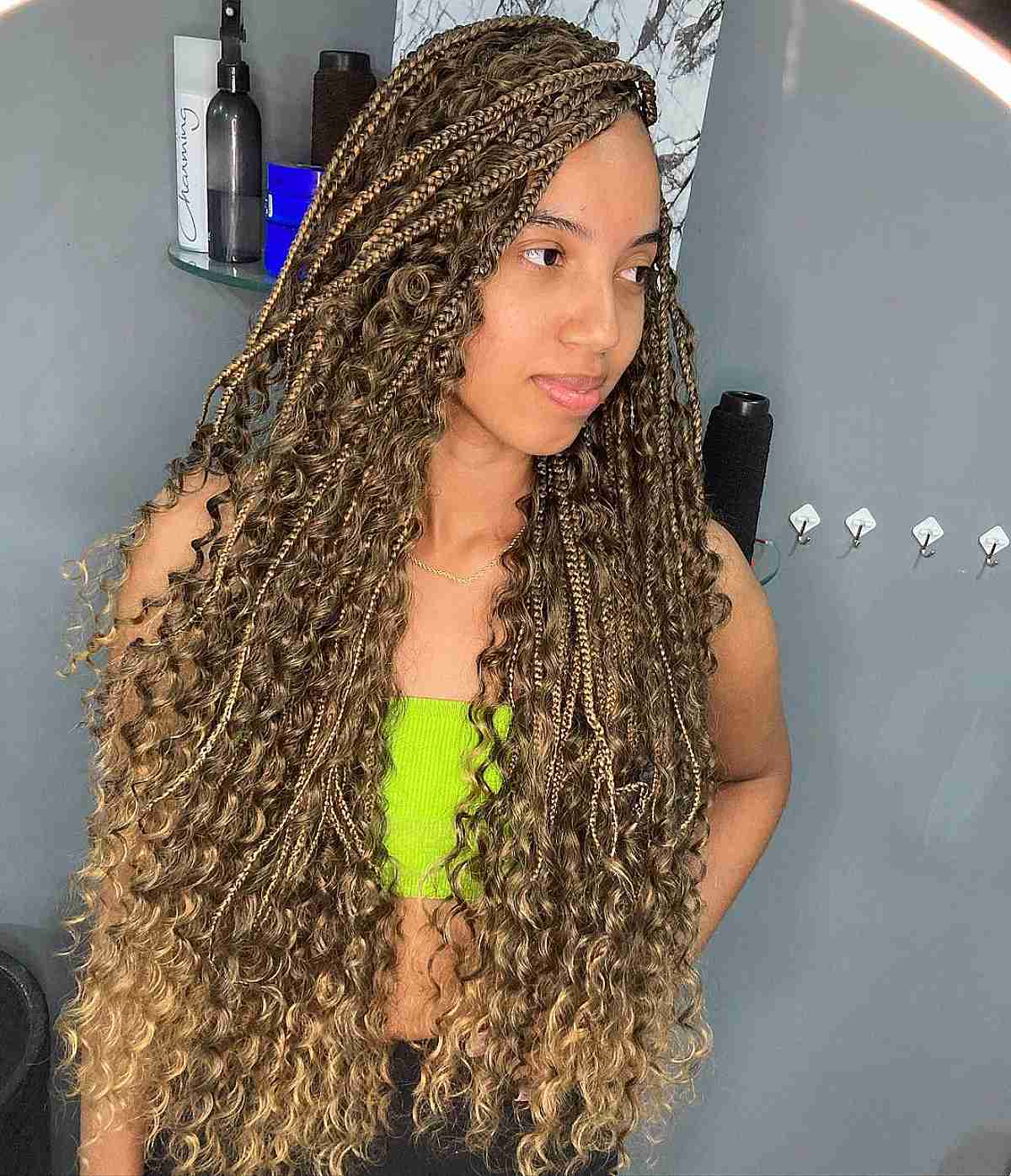 Very Long Caramel Goddess Braids