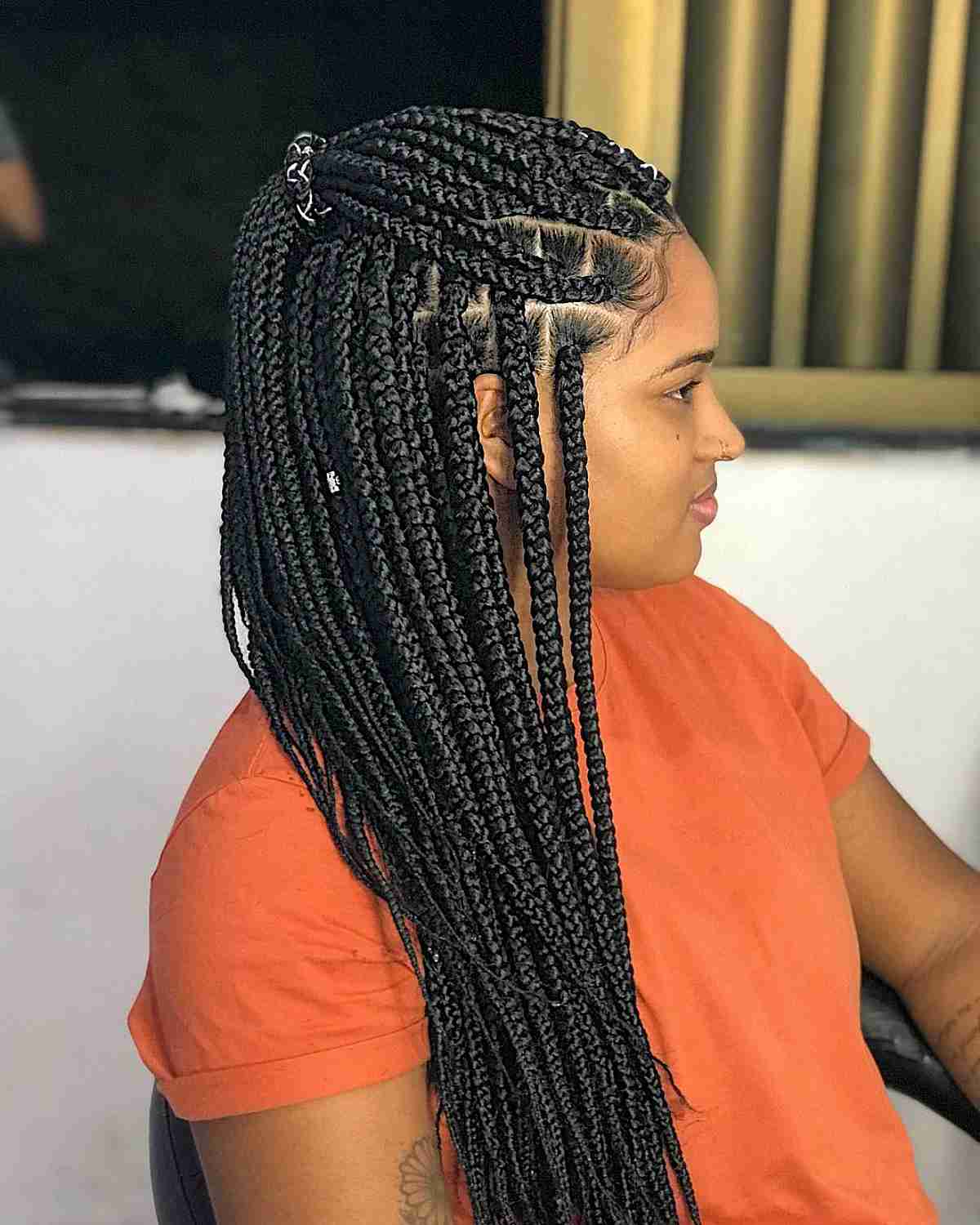 Goddess Fulani Braids with Subtle Sleek Edges