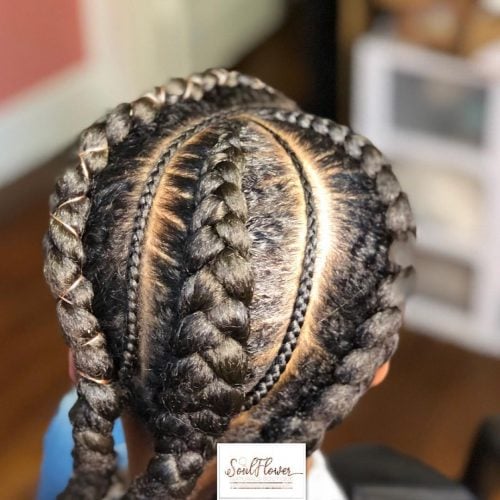 Three Goddess Braids for Natural Hair