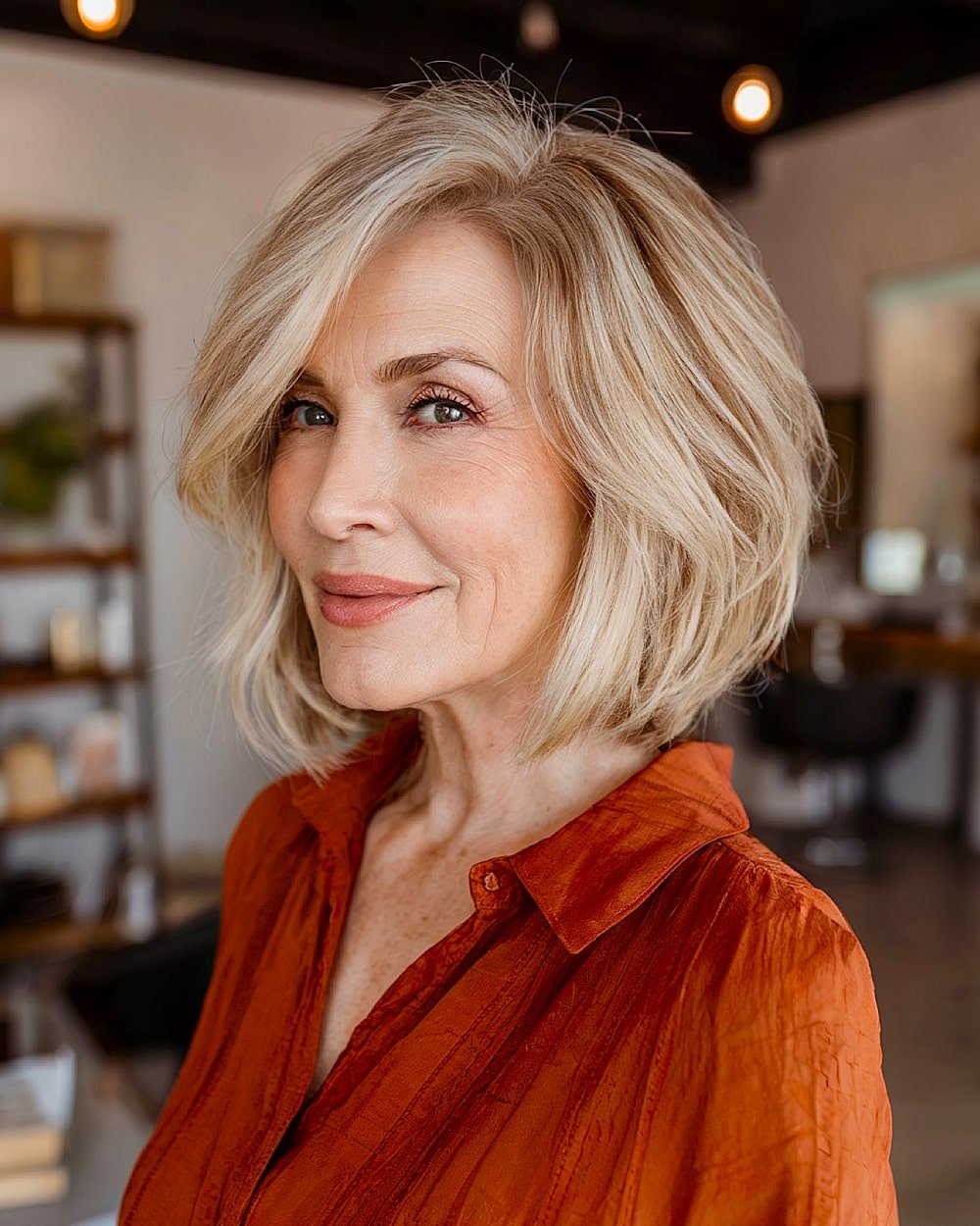 Long -up -to -spoke layers for women more than 60 with a huge explosion design