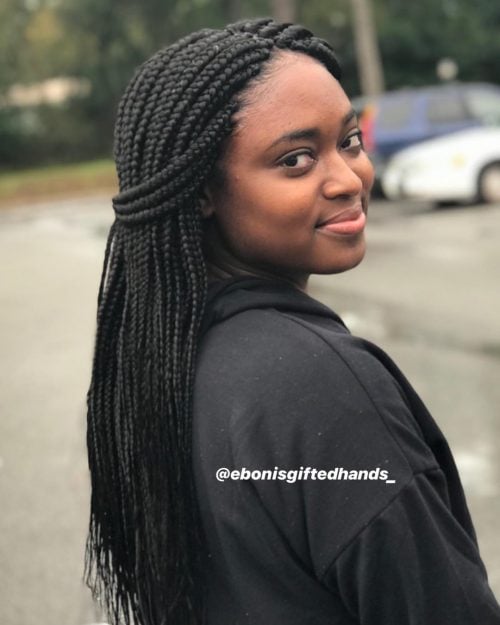 Fresh black box braids