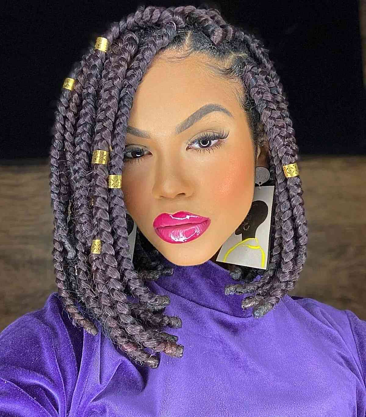 Jumbo is not symmetrical lob braids