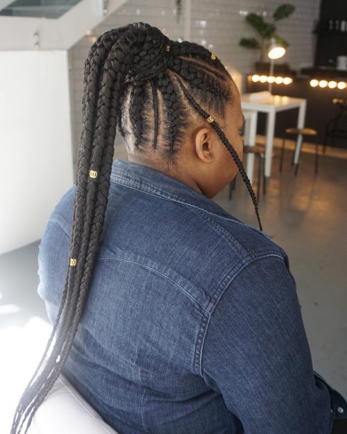 Classic horse tail braid