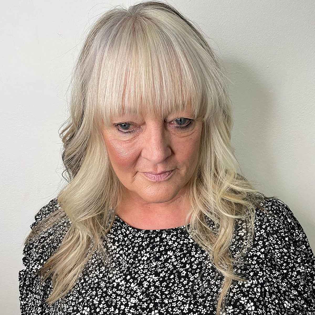 Long Layers and Fringe for a 60-year-old lady