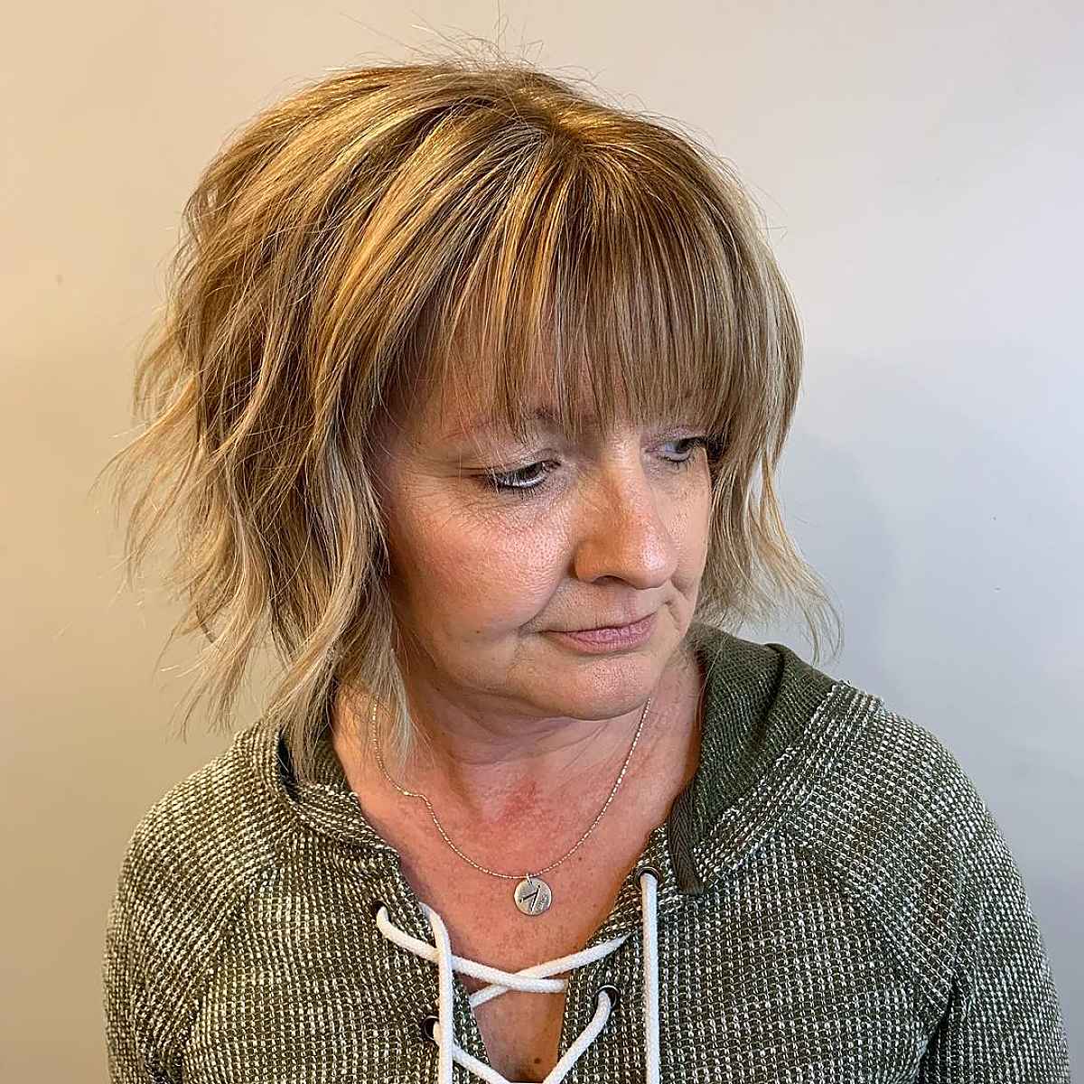 Youthful Bob with Bangs Haircut