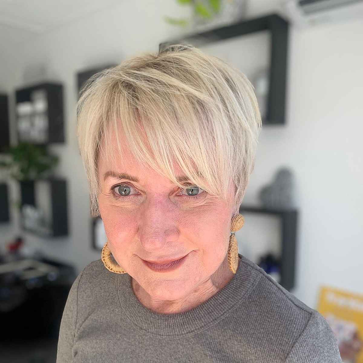 Pixie with Bangs for Thinning Hair