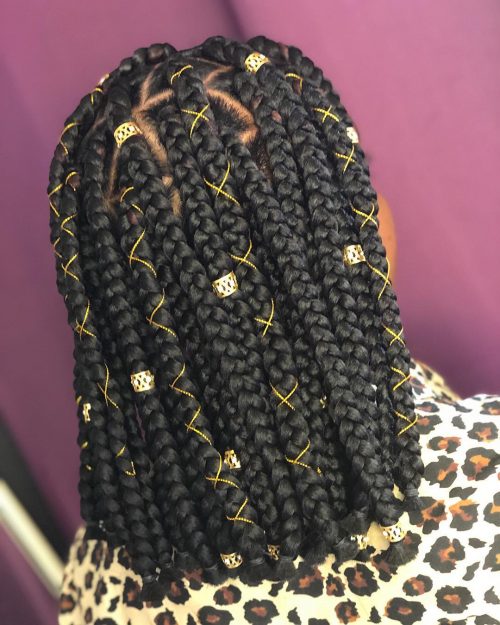 Long Bob with Box Braids