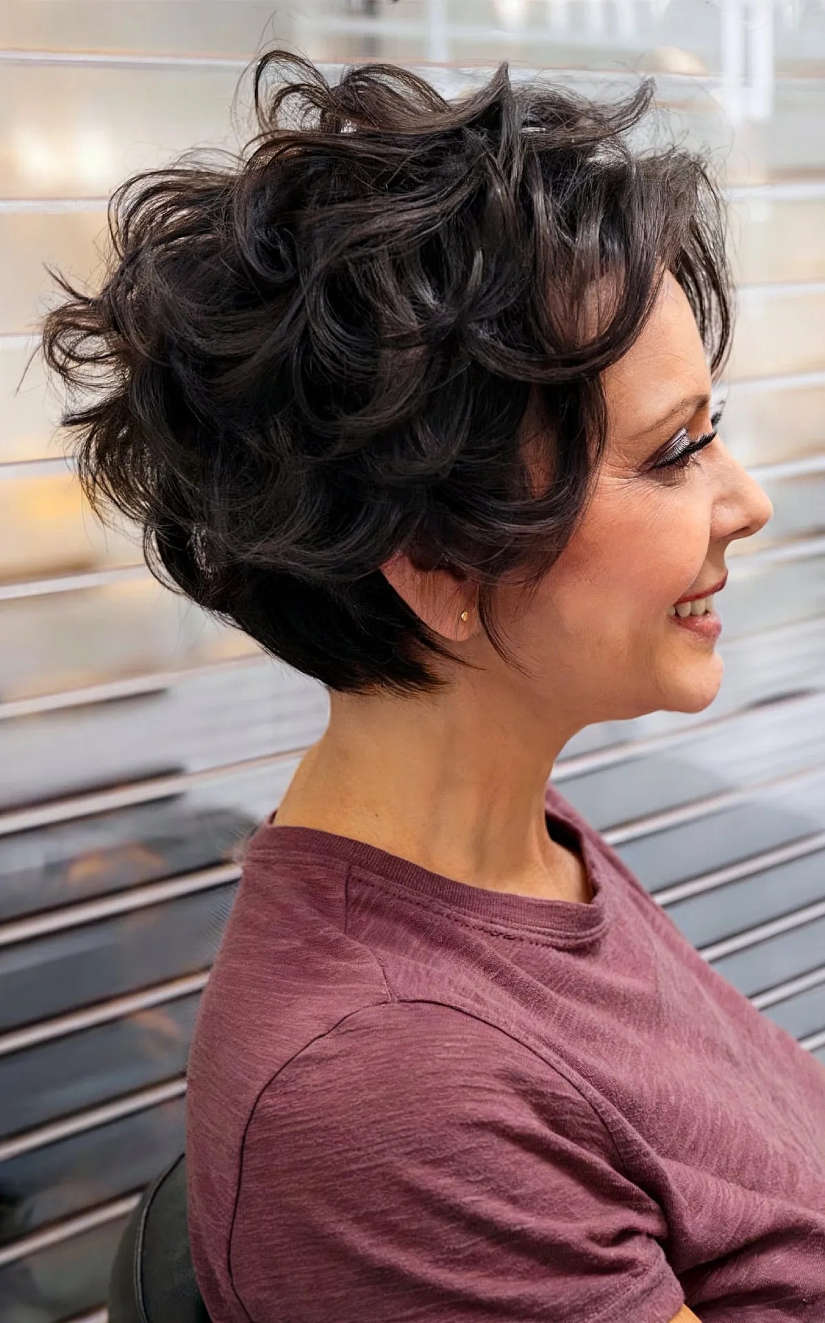 Tapered Pixie Bob for Curly Hair