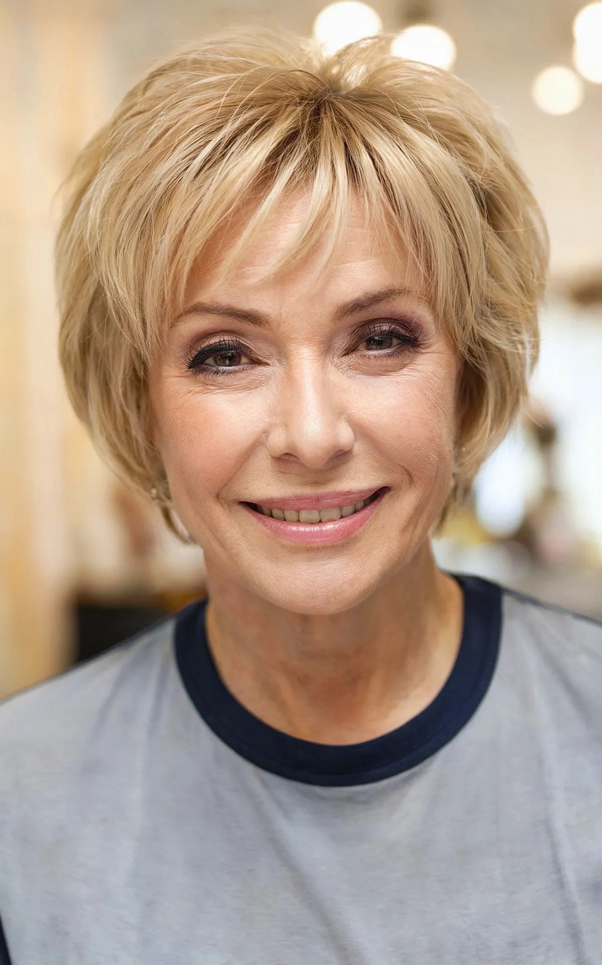 Bixie Haircut with Thin Bangs