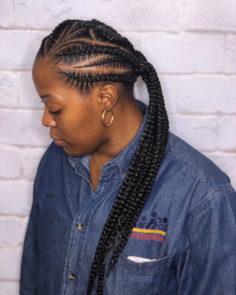 Reduced ponytail and lemon braids