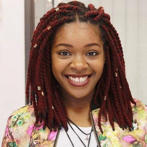Medium-Length Cornrows with Cuffs