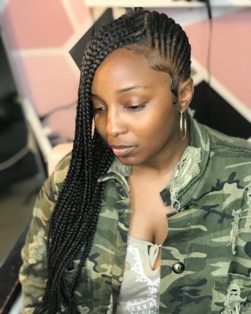 Weave Feed In Braids and Cornrows