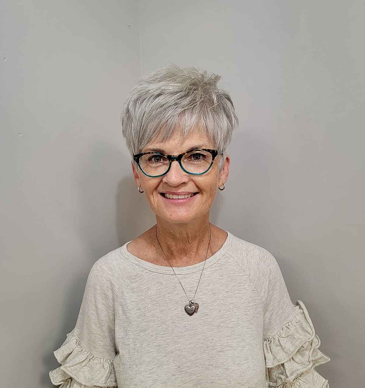 Audrey Hepburn-Inspired Pixie for a lady over 60