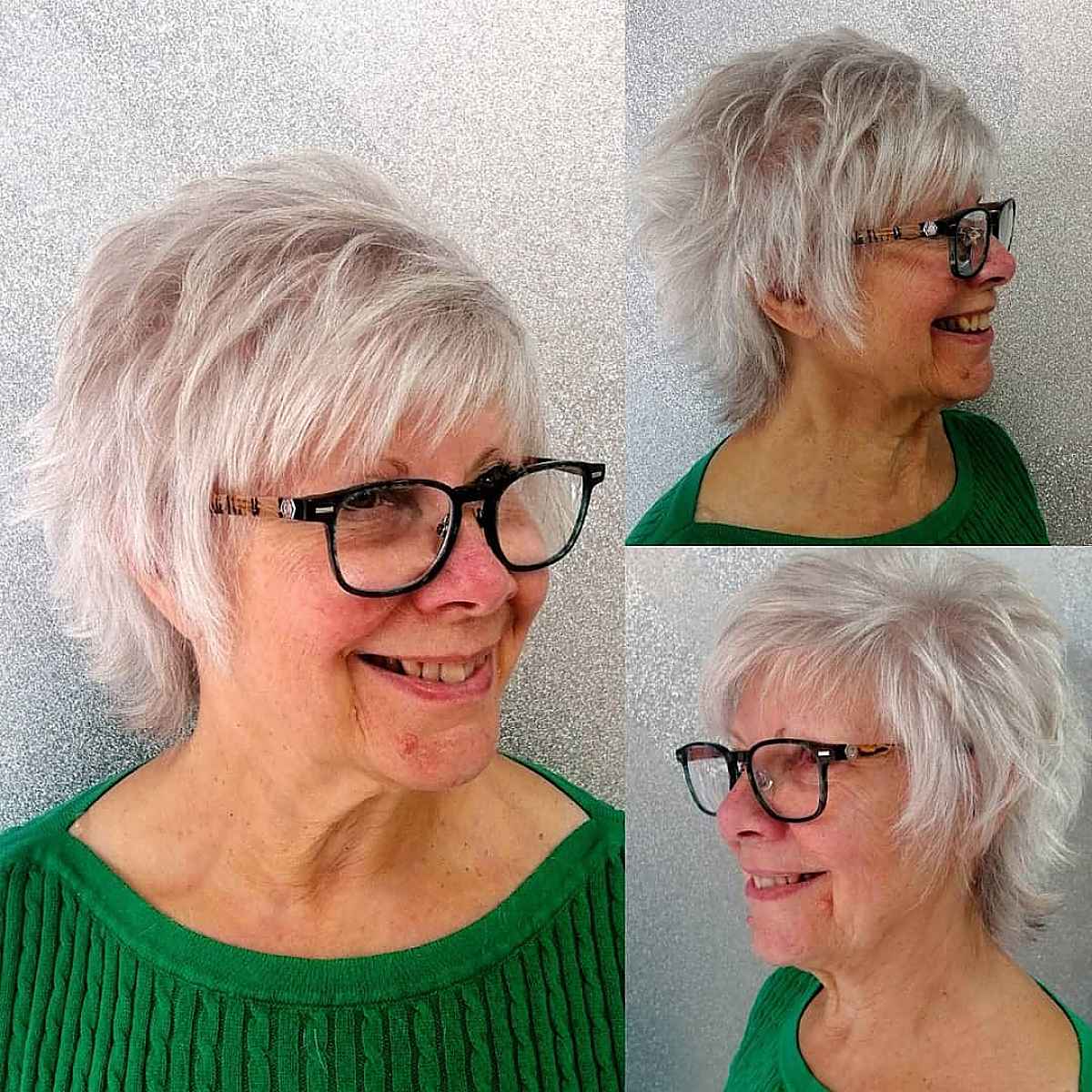 Short Shaggy Hairdo for women past 60