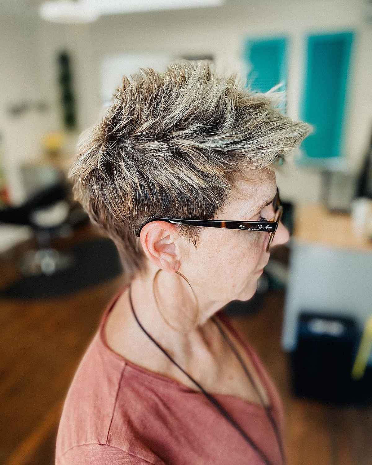 Classic molecules for mature women with glasses