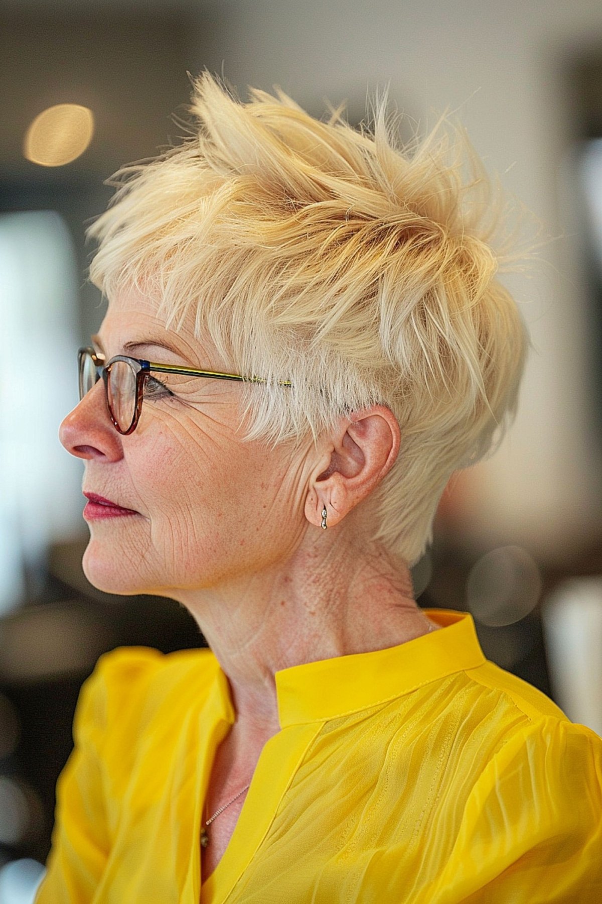 Pixse elegant women cut more than 60 years with glasses