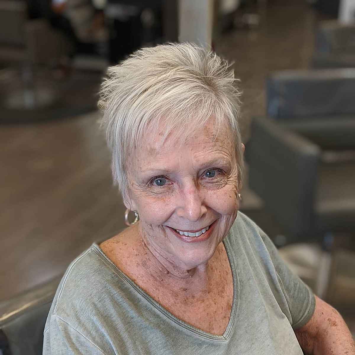 Pixie Spike with wide bangs