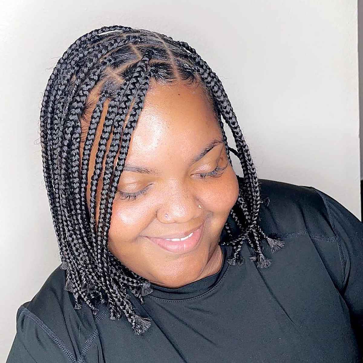 Square braids are not flexible for the neck