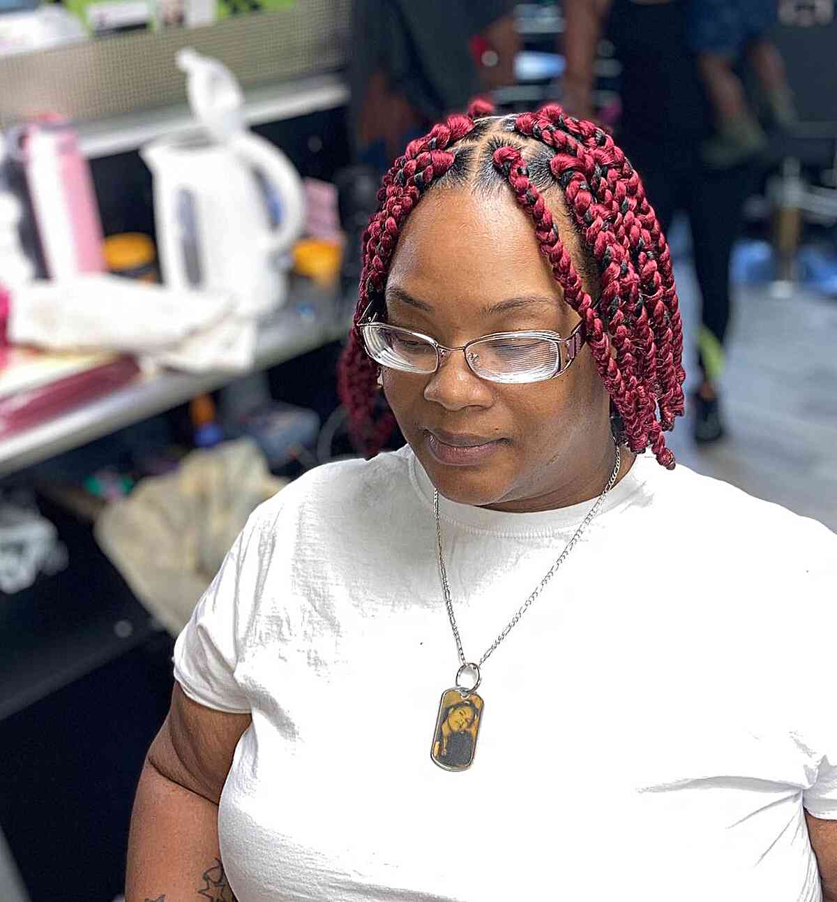 Burjondi short braids for black women