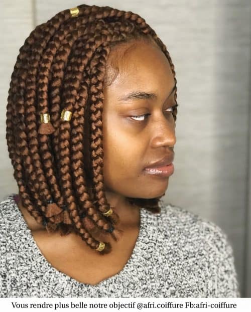 Short brown braids